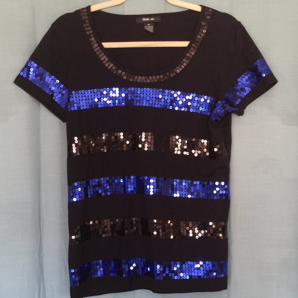 Style & co. Sequin T-top ON SALE